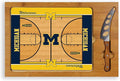 PICNIC TIME NCAA Icon Glass Top Cutting Board & Knife Set, Cheese Boards Charcuterie Boards, Serving Platter, (Parawood & Bamboo)