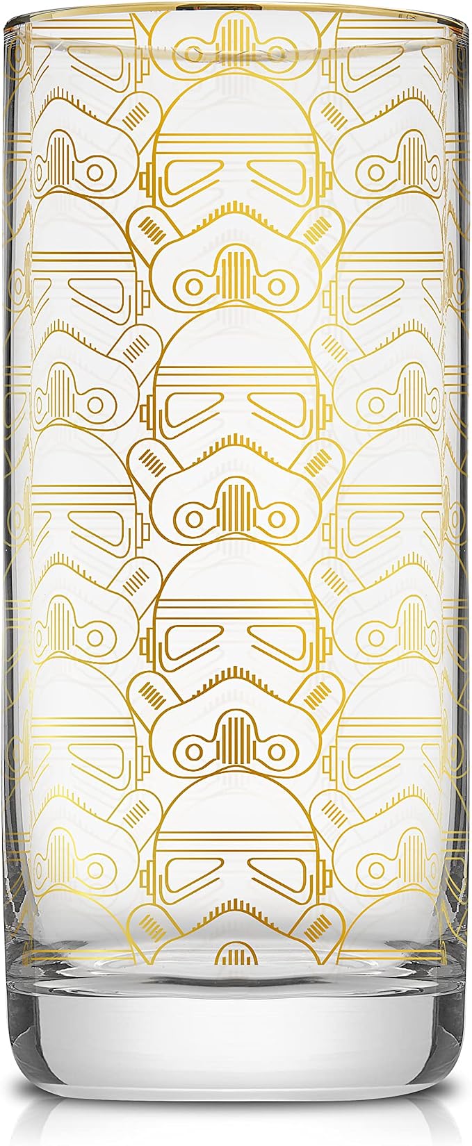 JoyJolt Star Wars Glassware. 'Deco' Highball Glasses Set of 4, 13.5oz Star Wars Glasses. Highball Glass Tumbler with Darth Vader in a Retro Crystal Glass Cup. Tall Drinking Water Glasses For Kitchen