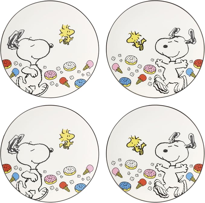 Lenox 897574 Chef Snoopy Accent Plates, Set Of 4