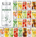 Skylety 24 Pcs Mama Plastic Cups Gifts Bulk Mama Sage Green 14 oz Tumbler with Straw Lid Reusable for Mom Christian Party Favors for Women Teacher Graduation Party