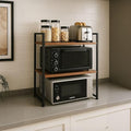 3-Tier Heavy Duty Microwave Stand, Carbon Steel Kitchen Shelf Countertop Organizer, Holds Up to 200 lbs, Space Saving Microwave Oven Rack for Kitchen Storage, Fits Most Microwaves (20.5" Width)