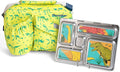 PlanetBox Rover Stainless Steel Bento Box Style Lunch Box Kit for Kids with 5 Compartments, Dino Dig Edition includes Insulated Lunch Bag, Leakproof Food Containers and Matching Jurassic Magnets