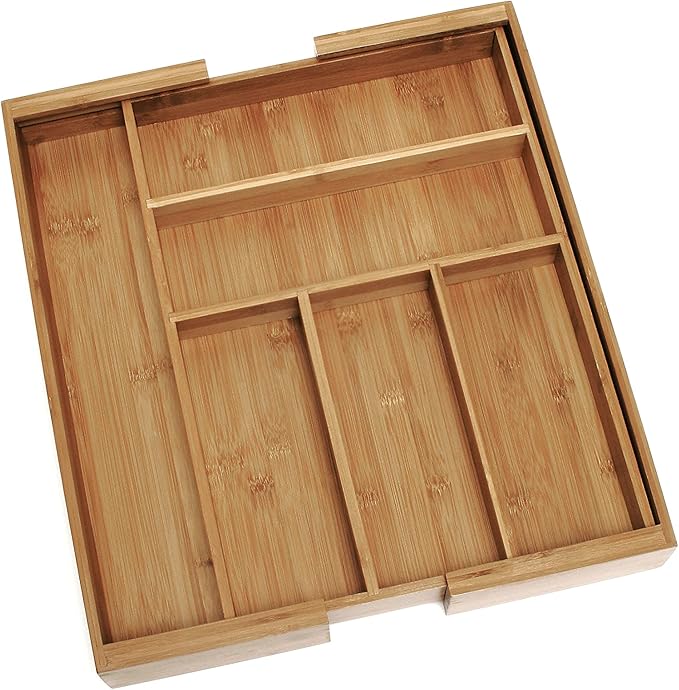 Lipper International Bamboo Expandable 23-Inch Drawer Organizer