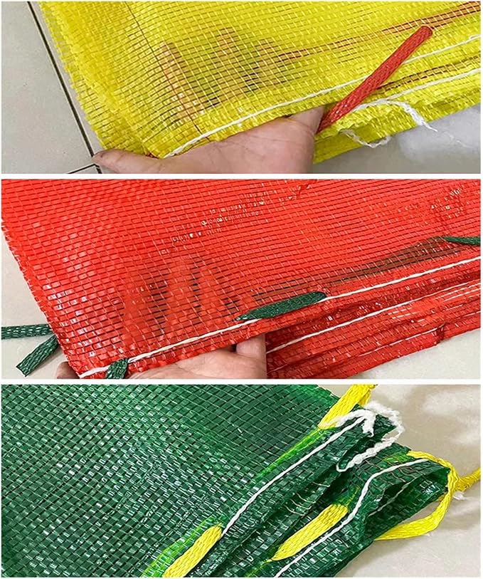 50Pcs Thickening Mesh Woven Bag Package Fruits Vegetables Mesh Storage Bags(50x60cm)