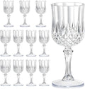 7OZ Plastic Wine Glasses, Reusable Vintage Goblets Unbreakable Drinking Glasses Crystal Water Cups Champagne for Wedding, Parties (12, Clear)