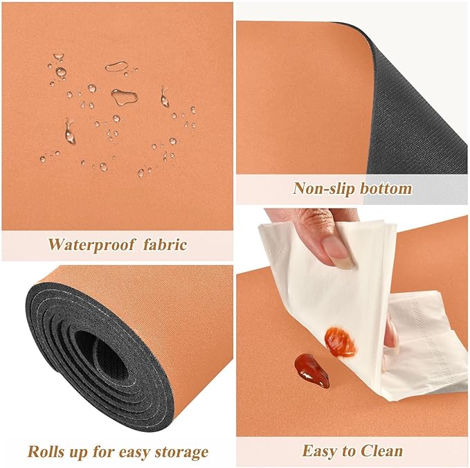 Orange Trivet Table Runner for Hot Pots Pans Heat Resistance Pot Holders Anti-Slip Hot Pad Mats 11.8 * 39.4 Inches