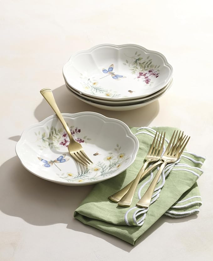 Lenox 897795 Butterfly Meadow Herbs Pasta Bowls, Set Of 4