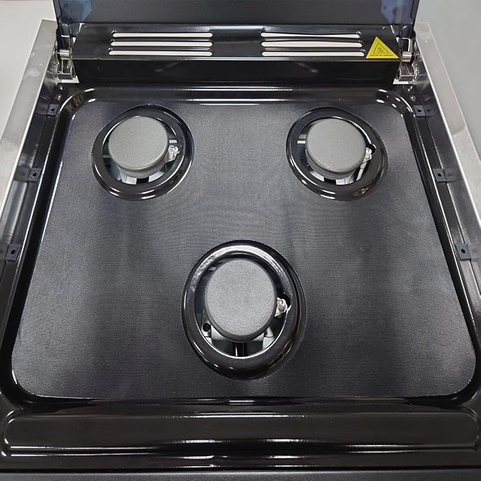 3-burner Stove Top Guard liner For Furrion Greystone RecPro Gas Range stove oven Non-Stick Teflon Stove Cover Mat Set 0.3mm thickness,BPA and PFOA Free Protector Liner