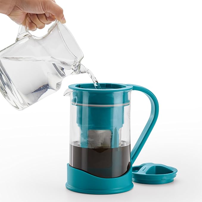 BonJour 50.7oz Cold Brew Coffee Maker, Aqua