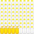 Tanlade 72 Pcs Honey Bottles Bulk 8 Oz Plastic Clear Squeeze Honey Jars Empty Container Refillable Dispenser Jam Bottle with Flip Top Lid for Storing and Dispensing