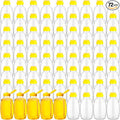 Tanlade 72 Pcs Honey Bottles Bulk 12 oz Plastic Clear Squeeze Honey Jars Empty Honey Container, Refillable Honey Dispenser Bottle with Flip Top Lid for Storing and Dispensing