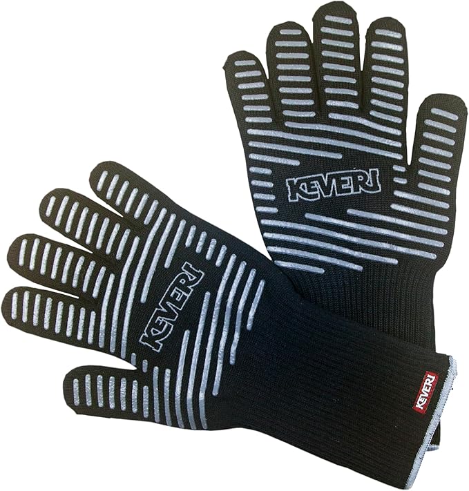 BBQ Grill Gloves, EN407 Certified — Heat Resistant up to 932°F (500°C) | Polyaramid Fiber, Non-Slip Grip, Oven & Smoker Gloves for Men & Women