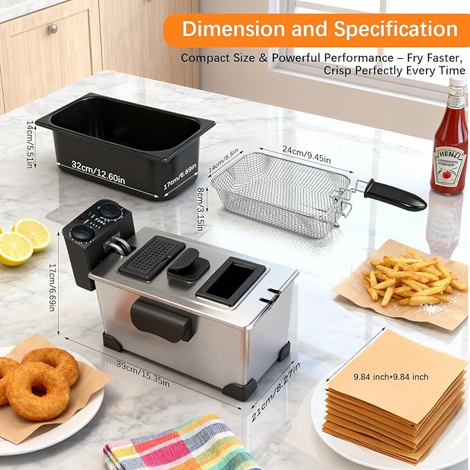 Sous Vide Cooker WiFi Kit & Cattleman Cuisine Immersion Deep Fryer with Basket
