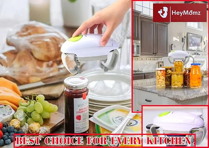 Electric Jar Opener Automatic Jar Opener Strong Improved Torque Handsfree Kitchen Gadgets for Weak Hands & Seniors, For All Jar Sizes Quick and Eeasy Kitchen Tool