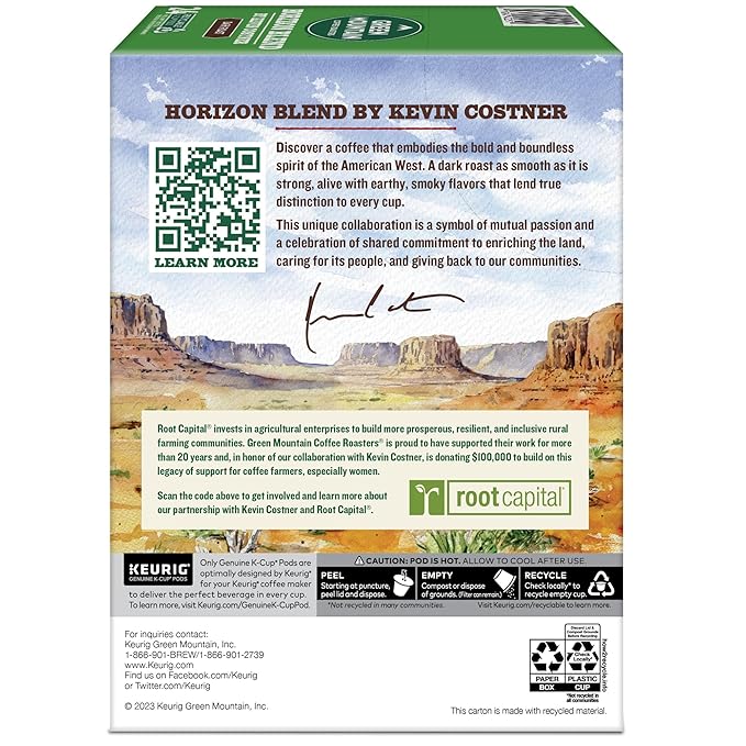 Green Mountain Coffee Roasters® Horizon Blend Coffee by Kevin Costner, Single Serve Keurig® K-Cup® Pod, 96-Count Box