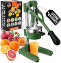 Zulay Kitchen Cast Iron Juicer - Heavy Duty Manual Juicer with Detachable Strainers for Easy Cleaning, Orange Juice Press for Citrus Fruits, Perfect for Bartenders, Juice Lovers & Health Enthusiasts