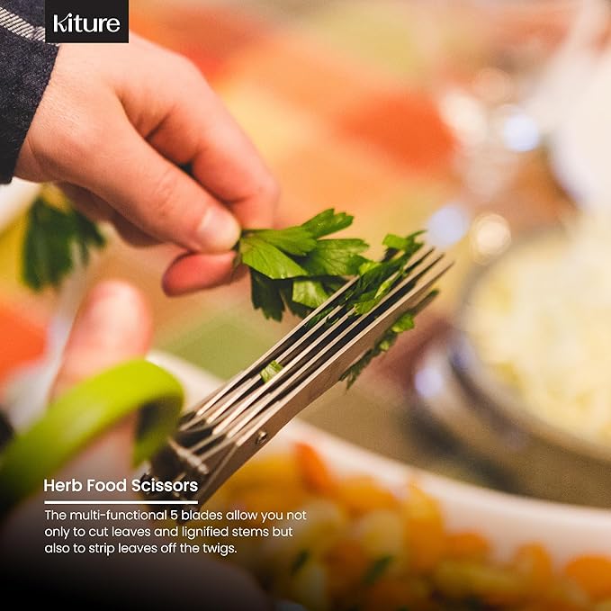 Heavy Duty Kitchen Shears - Premium Stainless Steel Cooking Scissors for Meat, Poultry, Herbs & More | Includes Bonus Herb Scissors & Poultry Shears in Giftable Box by Kiture