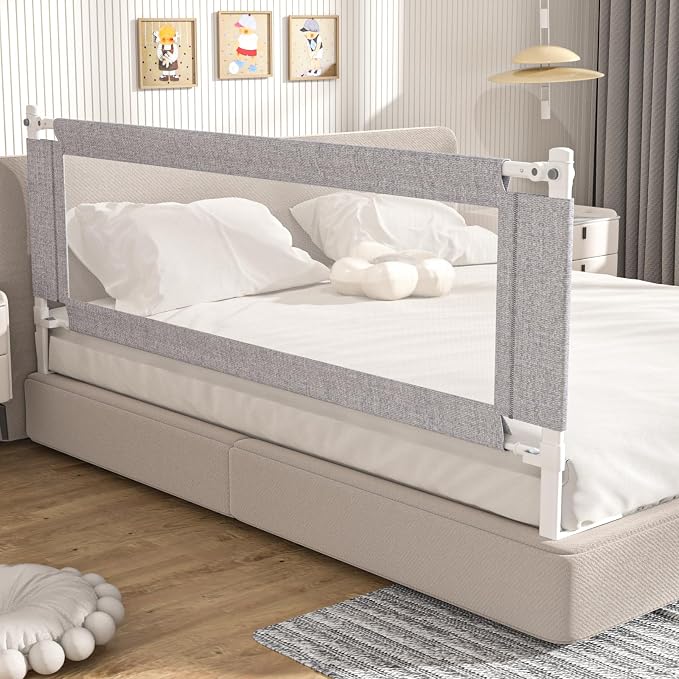 1-Piece Adjustable Height Baby Bed Rail, Kids Safety Guard Rails for Twin Full Queen King Size (1 Side:39")