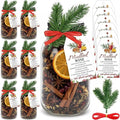 Honeydak 6 Set Christmas Wine Potpourri Simmer Pot Gifts Christmas DIY Mulled Wine Gifts Mulling Spices Mugs Mulled Apple Cider Jars Without Spices for Holiday Winter House Warming Simmering Supplies