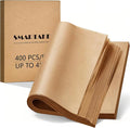 SMARTAKE 400 Pcs Parchment Paper Baking Sheets, 9x13 Inches Non-Stick Precut Baking Parchment, for Baking Grilling Air Fryer Steaming Bread Cup Cake Cookie and More (Unbleached)