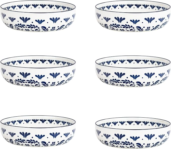 10 Strawberry Street Talavera Dinnerware, Set of 6 (8" Dinner Bowl/Pasta Plate)