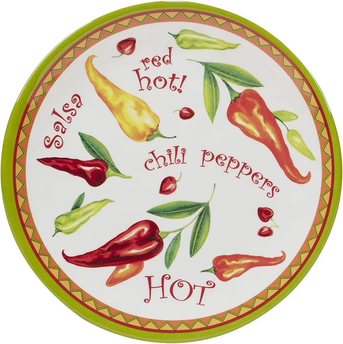 Certified International Red Hot 12 pc Melamine Dinnerware Set, Service for 4