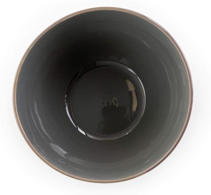 Elama Round Stoneware Collection Dinnerware Dish Set, 16 Piece, Slate and Pearl