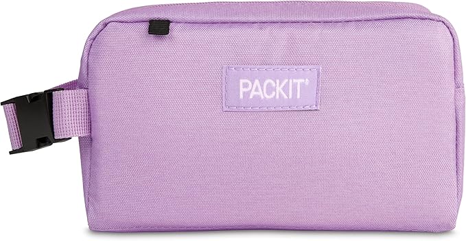 PackIt Freezable Small Insulated Snack Box, Lavender, with EcoFreeze Technology (Built-in Ice Pack), Mini Cooler or Small Lunch Bag, For Fresh Snacks On the Go, for Work, Gym, or Travel