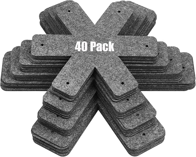 Cedilis Set of 40 Pan and Pot Protectors, Thick Felt Cookware Protector for Stacking, Anti-Slip Pots and Pans Dividers Separator Pads to Avoid Scratching When Stacking, 4 Different Size