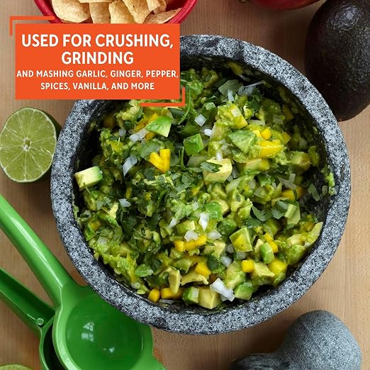 IMUSA USA Granite Molcajete Spice Grinder, Gray, 6 Inches (Pack of 4)