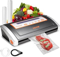VEVOR 80Kpa Vacuum Sealer Machine,130W Powerful, Multifunctional for Dry and Moist Food Storage, Automatic and Manual Air Sealing System with Built-in Cutter