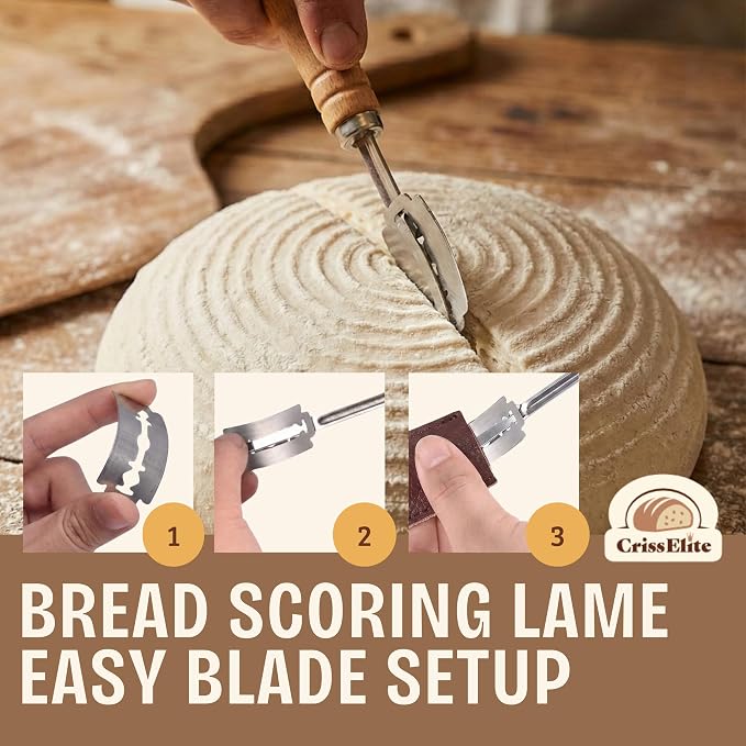 Sourdough Starter Kit – Complete Sourdough Bread Baking Supplies with 24oz Glass Sourdough Starter Jar, 9” Round & 10” Oval Banneton Proofing Basket Set, Sourdough Tools – Artisan Gift for Bakers