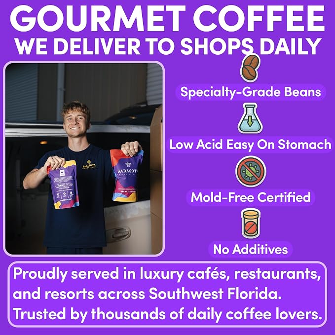 French Roast Whole Bean Coffee | Dark Roast European Coffee Beans | Extra Bold Strong | Low Acid, Specialty Grade | 12 oz