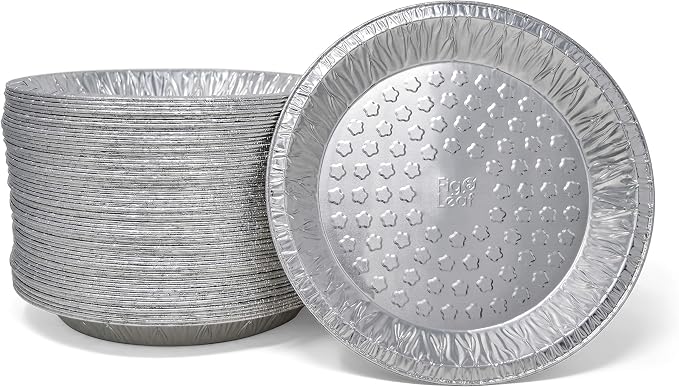 Fig & Leaf (360 Pack) Premium 9-Inch Pie Pans l Disposable Aluminum Foil l Heavy-Duty l Tin Plates for Tart Quiche Pies
