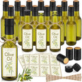 Havawish 20 Pcs 5oz Homemade Mini Olive Oil Bottles Hot Sauce Glass Bottles with Leak Proof Screw Cap Funnel Clear Bottle for Storing Homemade Olive Oil Wedding Baby Shower Gifts (Green)