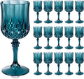 Ciaell 24PCS Green Plastic Wine Glasses - 7 Oz Plastic Goblets for Party - Green Vintage Drinking Glasses - Disposable Water Goblets Set for Wedding, Bar, Wine, Beer, Juice, Cocktail