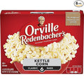 Orville Redenbacher’s Microwave Popcorn, Kettle Corn, 3g Fiber Per Serving, 3.28 oz., 6-Count (6 Boxes)