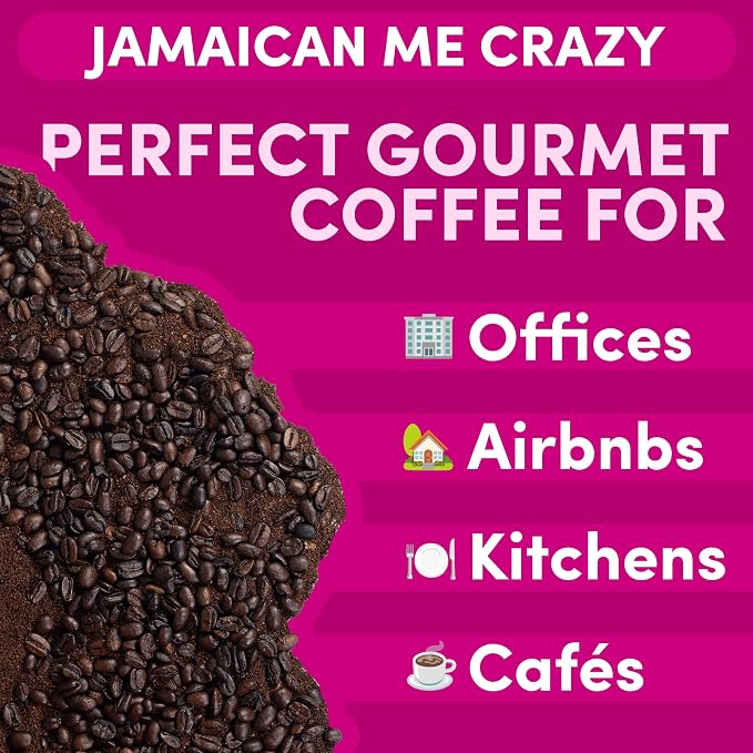 2 lb Jamaican Me Crazy Ground Coffee | Tropical Flavored Coffee with Vanilla Caramel Rum | Bulk Medium Roast Flavored | Specialty Grade | 32 oz