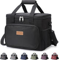 Lifewit Large Lunch Bag, Insulated Lunch Box, Soft Cooler Cooling Tote for Adult Men Women, Black 32-Can (20L)