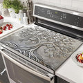 HOMETITUTE Stove Top Cover for Electric Stove 28x20 Inch Tree of Life Glass Cooktop Protector Mat Heat Resistant Decorative Kitchen Cover for Glass Range Countertop Coffee Mat