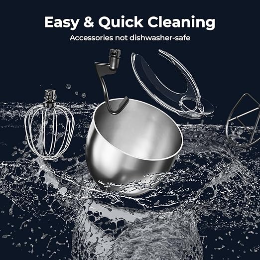 Electactic Stand Mixer With 12 Speed,5.3 Quart Electric Mixer With Tilt Head, Kitchen Mixer for Daily Use with Egg Whisk,Dough Hook,Flat Beater, RED