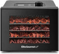 Elite Gourmet Food Dehydrator, Stainless Steel Trays Food Dehydrator, Adjustable Temperature Controls, Jerky Herbs Fruit Veggies Snacks