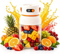 Portable Electric Juicer Cup with Zero Cord Hassle, 1200ml Multifunctional Wireless 2-In-1 Dual Lid Personal Blender Bottle with Straw 38-Blades USB Rechargeable for Gym Office Outdoor (1200ml)