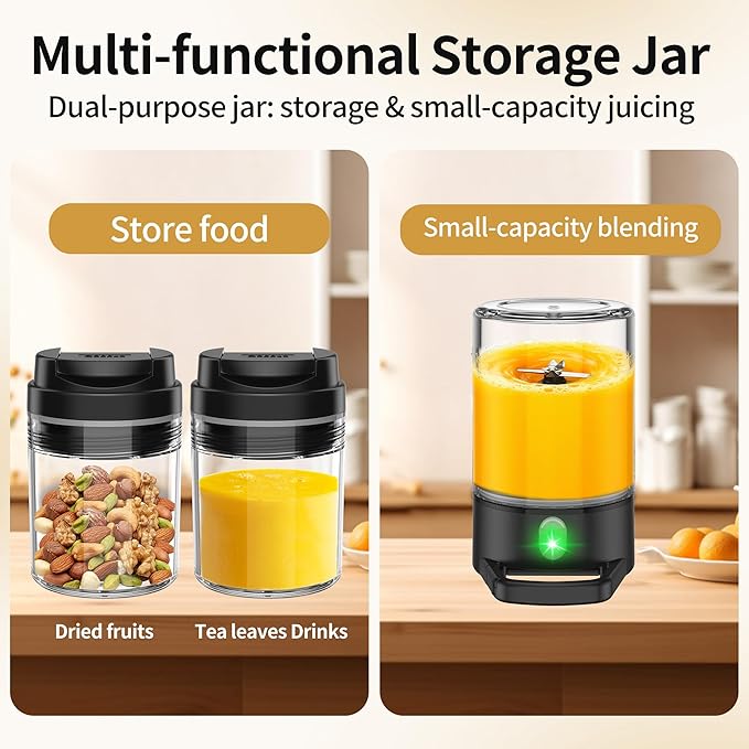 Portable Blender for Mothers Day Gift Smoothies&Shakes 24oz Insulated Cup Cordless, Personal Licuadora Portatil With Stainless Steel, USB-C Rechargeable, BPA Free, Ideal Gift for Men Women