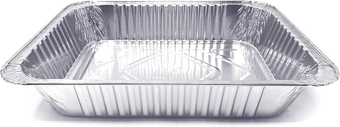 (30 Pack) Premium Lasagna Pans 14" x 10" x 3” Heavy Duty l Disposable Aluminum Foil for Roasting Turkey, Baking, or Cooking