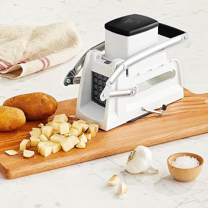 Starfrit Pro Fry Cutter & Cuber - 3-in-1 - Homemade French Fries, Slices and Diced Cubes Potato & Vegetable