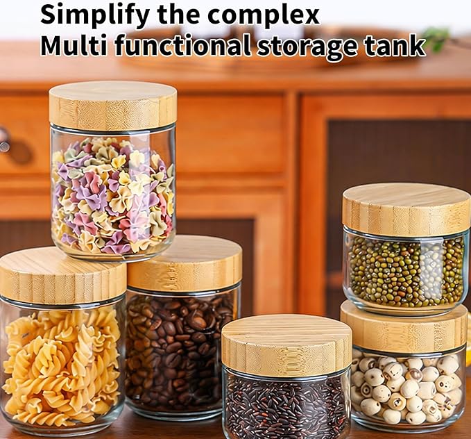 Glass Jars with Silicone Sealed Lids Ideal for Breakfast Lunch and Kitchen Organization Homebrewed Preserve Jar