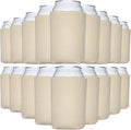 TahoeBay Bulk Blank Beer Can Cooler Sleeves (50-Pack) Sublimation Blanks for Vinyl Plain Soft Foam Can Sleeves Coolers for Soda Cans & Bottles Black, White, Assorted Solid Color (Champagne Beige)