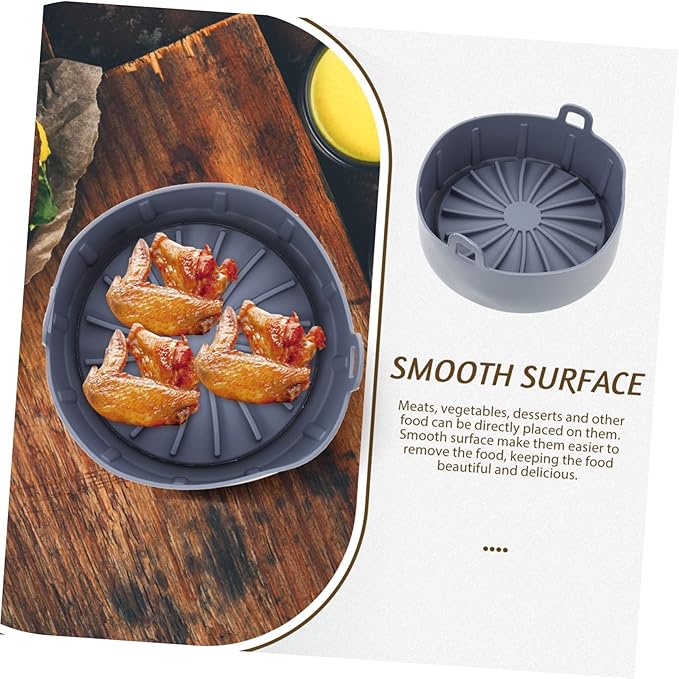 Reusable Air Fryer Basket Liner Silicone Pad for Air Fryer Accessories Oven Liner for Bottom Non-stick Easy to Clean