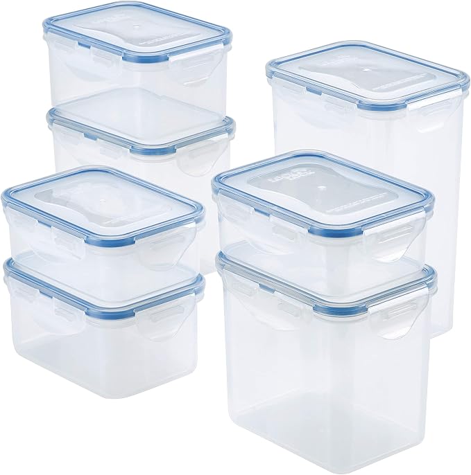 LocknLock Easy Essentials Food Storage Containers, 10 & 14 Piece Sets